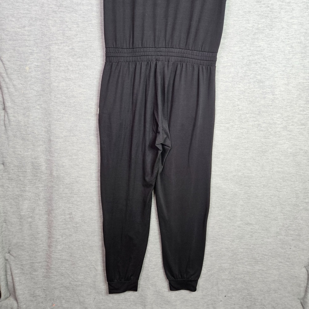 Vuori All Day Black V-Neck Jumpsuit Women's Size M Elastic Waist Short Sleeve - Picture 6 of 10